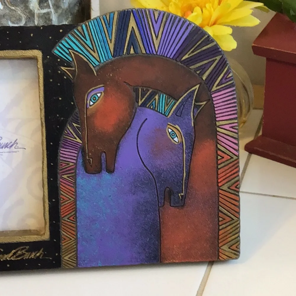 ‘Laurel Burch’ Embracing Love Horses Vintage Photo Frame NWOT